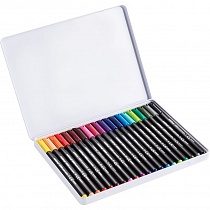 Набор фломастеров для рисования edding 1200, 20 цветов, металлическая коробка